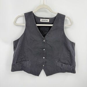 Roucha Teer button Vest black sz C US L